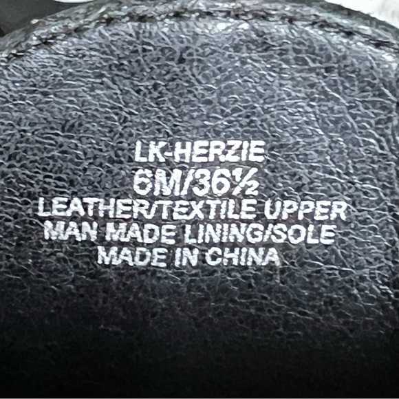 New Lucky Brand Herzie Black Leather Cowboy Short Boots Cutouts sz 6 / 36.5 - Picture 13 of 13